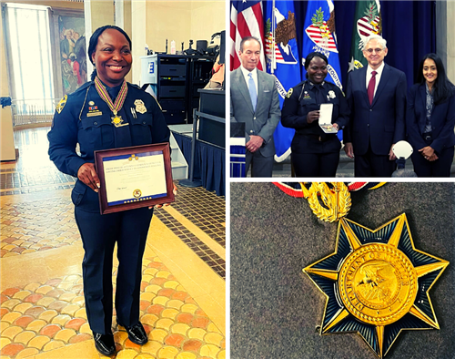 SRO Grace Albritton receives Distinguished Service in Community Policing Award